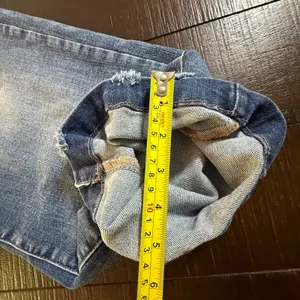 Judy Blue Wide Leg Crop Jeans Womens 11/30 Blue Distressed Raw Hem JB88592 Denim thumbnail 11