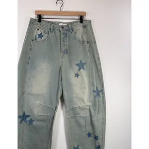 Talulah Womens Jeans Blue Denim Star Walk Barrel Baggy Loose High Rise Size L thumbnail 8