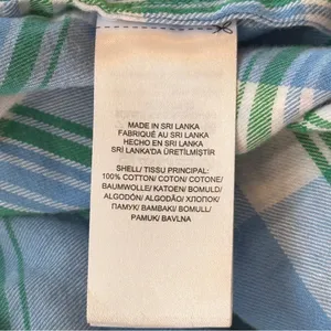 Medium Lauren Ralph Lauren Blue Green Brushed Cotton Button-Down Long Sleeve thumbnail 11