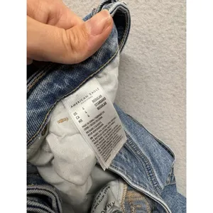 American Eagle Jeans Womens 4 Medium Wash Mom Jean Distressed Ripped Strigid thumbnail 3