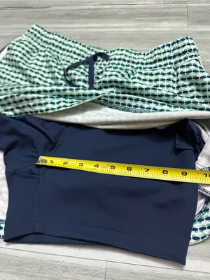 Lady Hagen Navy and White Geo Drawstring Mini Skirt M thumbnail 8