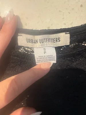 Urban Outfitters Black Lace Top Crop Long Sleeve thumbnail 3