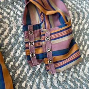 We The Free Tunic Shirt Womens XS Multicolor Striped Collared Snap Button Top thumbnail 3