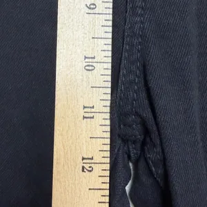 Zara Womens Size 8 Black Minimalist Grunge‎ Raw Hem Cropped Straight Leg Jeans thumbnail 9