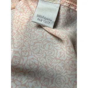LC Lauren Conrad Peach Rose Floral Cap Sleeve Tie Back‎ Blouse Womens Small thumbnail 6