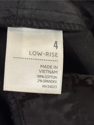 Vintage Y2K Old Navy Low Rise Flared Pants Black Stretch Size 4 thumbnail 4