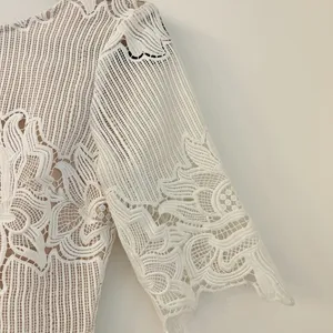 Lulus Sweet Messages White Embroidered Lace Half Sleeve Mini Dress Size S thumbnail 6