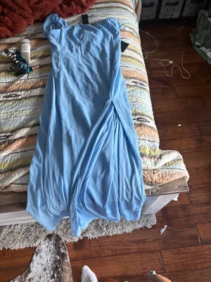 Lulus Dress Blue Off-The-Shoulder thumbnail 3