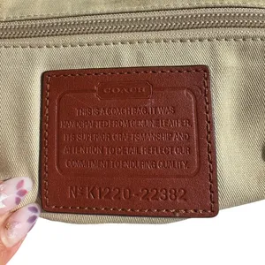 Coach Legacy New Willis 22382 Cognac Leather Crossbody Satchel Turnlock Tassel thumbnail 7