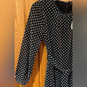 Ann Taylor‎ Clip Belted Mock Neck Shift Dress Night Sky Navy Blue Size 2 Petite thumbnail 11