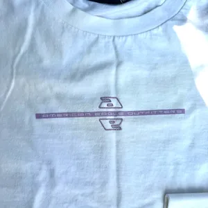 Vintage Y2K American Eagle faded white long sleeve M crew tee thumbnail 2