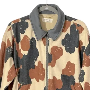 $148 FREE PEOPLE Cabin Cardigan zip jacket in happy cow combo S thumbnail 5
