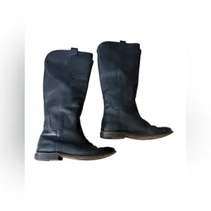 FRYE Paige Leather Riding‎ Boots Black Women's Size 7B Preowned thumbnail 2