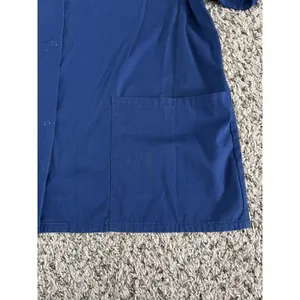 RX Gear Women's Navy Blue Long Sleeve Snap Button down Scrub Top Size‎ Medium thumbnail 3