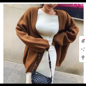 YesStyle LipHop Oversized Cardigan in Brown thumbnail 2