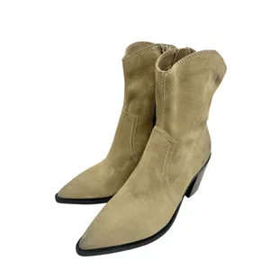 BP Surina‎ Tan Suede Western Ankle Boots Pointed Toe Block Heel 5.5M thumbnail 3