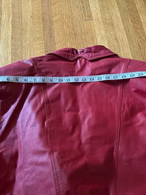 Wilson's Leather True Vintage 1980’s “Cherry Red” Jacket with Square Snaps, Size S thumbnail 11