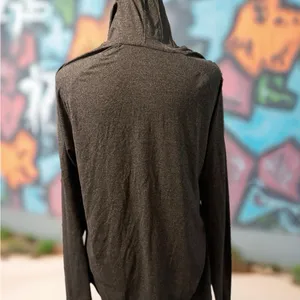 Gray Long Sleeve Hoodie Sweatshirt‎ Size M thumbnail 4