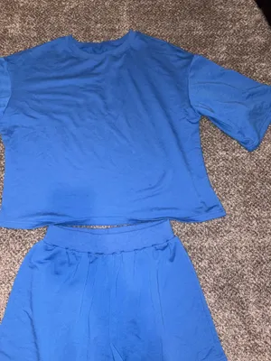 Amazon Blue Loungewear 2 piece set thumbnail 3