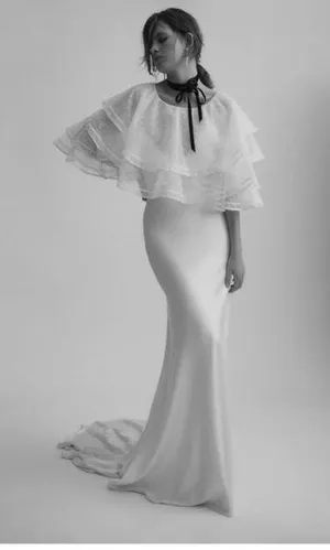 Nwt Bhldn Florence Tiered Bridal Topper thumbnail 1