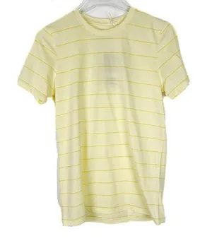 NWT Everlane The Organic Cotton Crew Yellow Stripe Size Small S NEW thumbnail 1