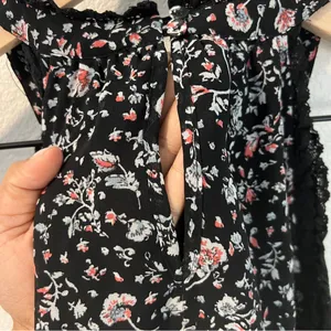 Anthropologie Maeve Lace Ruffle Trim Floral Sleeveless Halter‎ Neck Top Size XL thumbnail 11