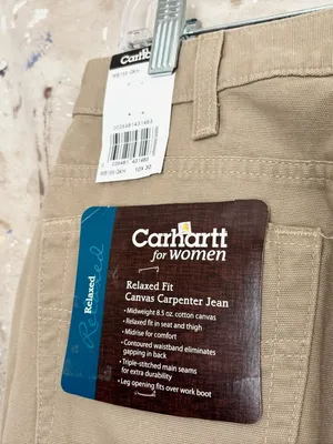 Carhartt Relaxed Fit Canvas Cargo Pants Khaki WB159 thumbnail 3