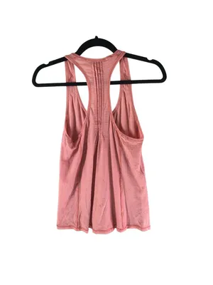 Lululemon Tank Top Scoop Neck Pleated Back Striped Pink 4? thumbnail 2