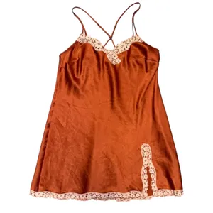 Victoria's Secret Vintage Satin Lace Nighty Slip Dress Large SEE MEASUREMENTS thumbnail 4
