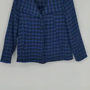 Lulu B Women's Blue Black Houndstooth Jacket Size Small Long Sleeve Button Front thumbnail 3