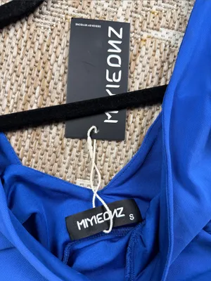 NWT Miyiednz. Blue Sleeveless V‑Neck Maxi Dress thumbnail 3