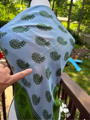 Vtg VERA Scarves By Vera Green 100% Silk Square Scarf 27” X 27” Made In Japan thumbnail 5