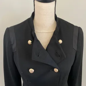 The Limited Black Military Blazer sz XS Jacket Office Chic Preppy Dark‎ Academia thumbnail 3