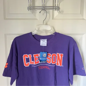 Champion Authentic Medium Purple‎ Clemson Tiger Tee Shirt NWT thumbnail 3