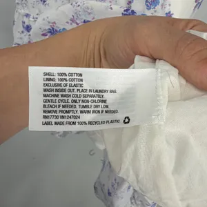 LoveShackFancy x Target Floral Smocked Maxi Dress White Blue Purple‎ Medium thumbnail 6