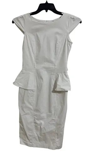 S106 XOXO White Midi Peplum Dress thumbnail 1