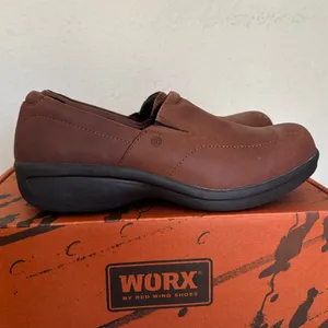 Red Wing Worx 6102 Brown Leather Occupational‎ Loafers Slip On Comfort size 5 thumbnail 3