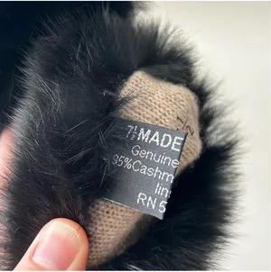 Elegant Black Fur-Trimmed Leather Gloves thumbnail 5