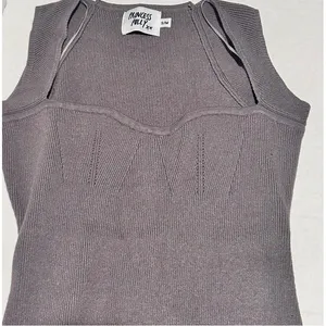 Princess Polly Mini Dress Women S/M Grey Excellent Ribbed Knit Sweetheart Corset thumbnail 7