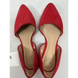 Womans New A New Day Slip On Flats Size 7 Red Side Cut Outs Pointed Toe thumbnail 5