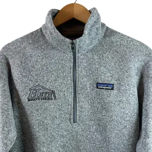 Patagonia Gray Better Sweater 1/4 Zip Women's size Large Logo Embroidery thumbnail 2