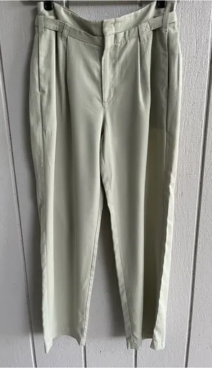 Free People NWT Falling Out Trouser Pants in Alfalfa Green Size 8 thumbnail 1