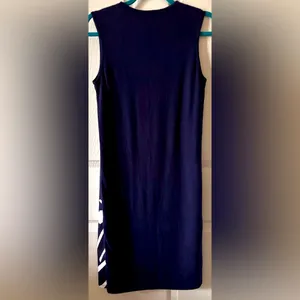 Lauren Ralph Lauren Women's Navy/White Mixed Media Shift‎ Sweater Dress Size S thumbnail 11