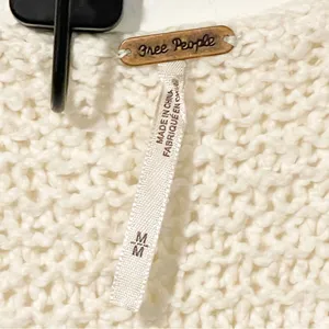 Free People Size Medium Cream Shag Fluffy Sleeveless Open Front‎ Vest thumbnail 3