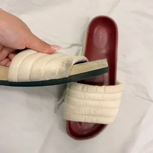 Isabel Marant Hellea Slide Sandals White Quilted‎ Leather & Beige Suede Size 37 thumbnail 3
