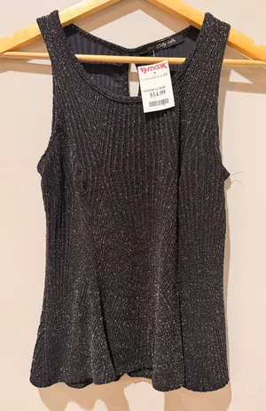 Sparkly Peplum Top Y2K 2016 Going Out Party Streetwear Club Throwback Style thumbnail 1