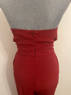 Flynn Skye Brick Red High Neck Halter Jumpsuit. Size Small thumbnail 10