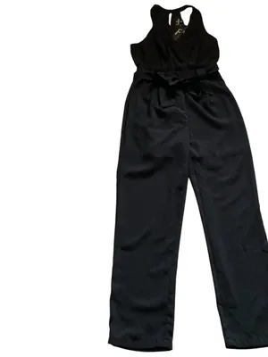 Lulus black jumpsuit women’s haltertop size XS belted thumbnail 6