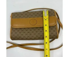 GUCCI Vintage Flap Coated Canvas Crossbody Bag thumbnail 5
