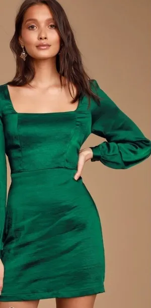 LULUS Sexy Wedding Prom Formal Event Classy Holidays Satin Mini Dress NWOT thumbnail 1
